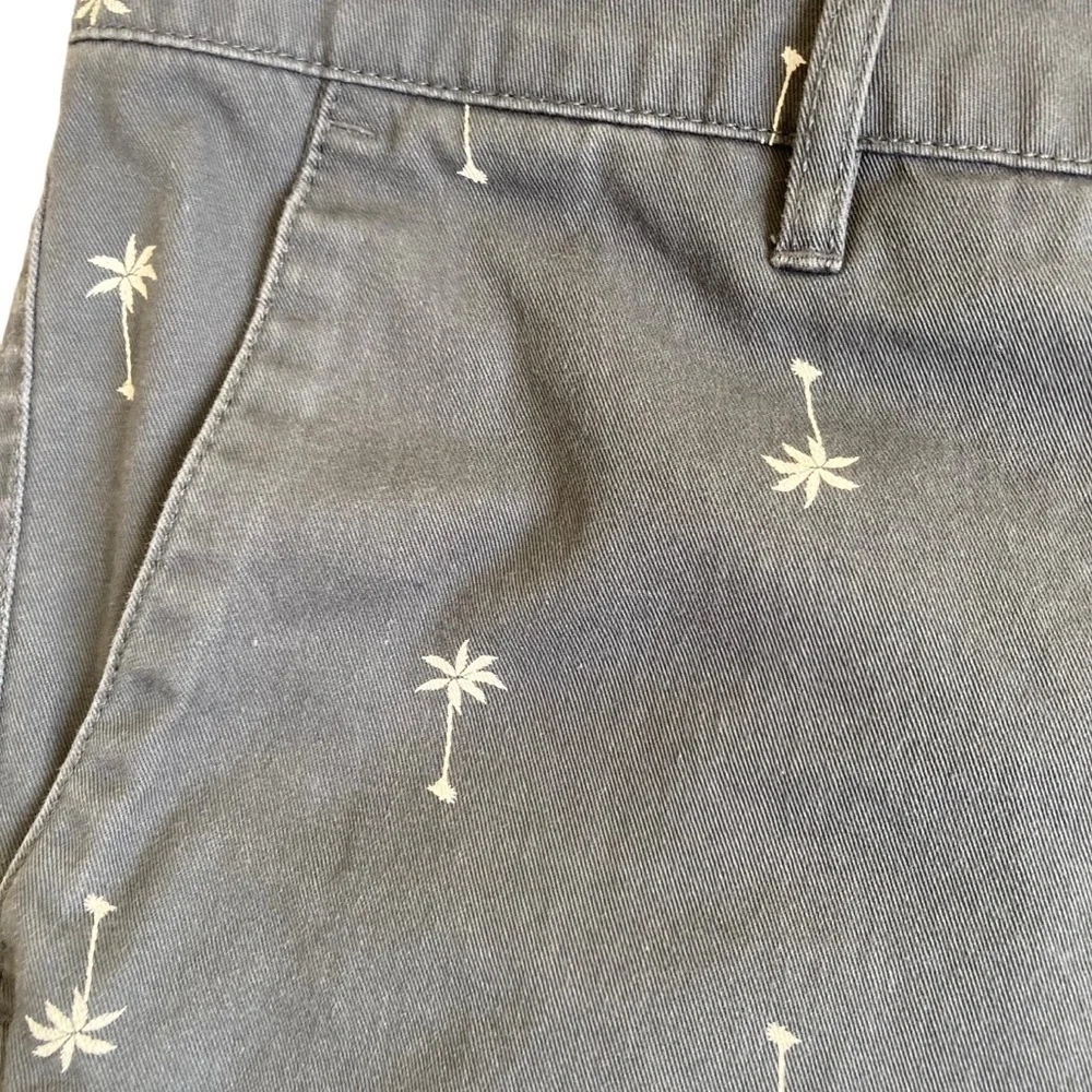 Junk Food x Disney Mickey Mouse Palm Tree Flat Front Chino Shorts Grey 7” M